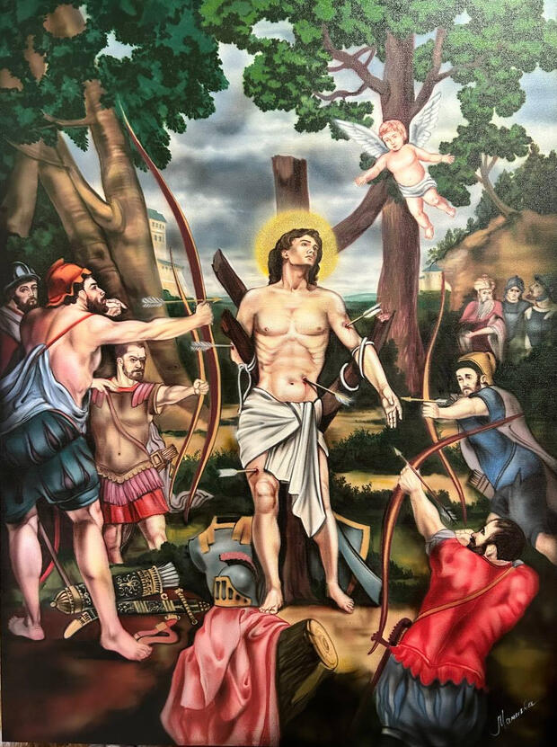 |The Martyr’s Trial 🏹| Price: $450 Size: 24" x 36" Availability: Available ORDER