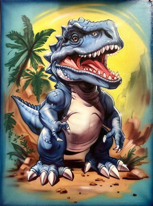 |The Azure Alpha 🦖| Price: $450 Size: 24" x 36" Availability: Available ORDER