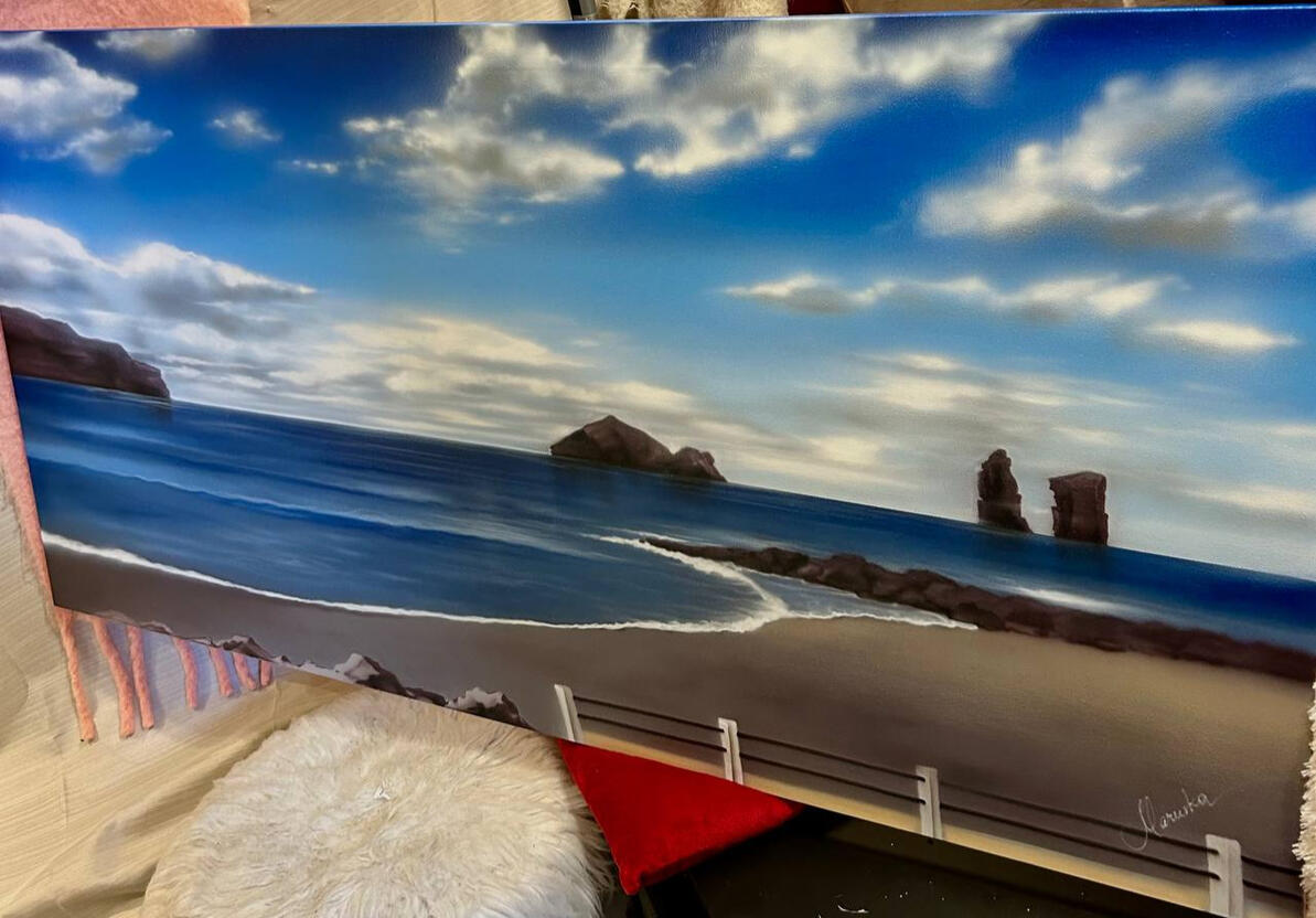 |The Ponta da Ferraria 🏝️| Price: $450 Size: 24" x 36" Availability: Available ORDER