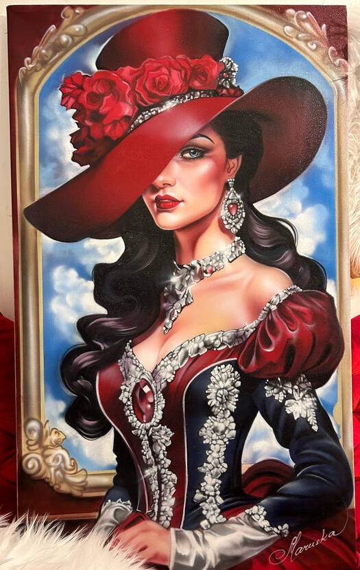 |The Crimson Duchess 🌹| Price: $450 Size: 24" x 36" Availability: Available ORDER