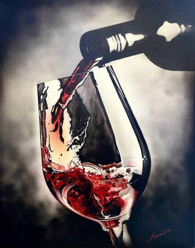 |The Velvet Pour 🍷| Price: $450 Size: 24" x 36" Availability: Available ORDER
