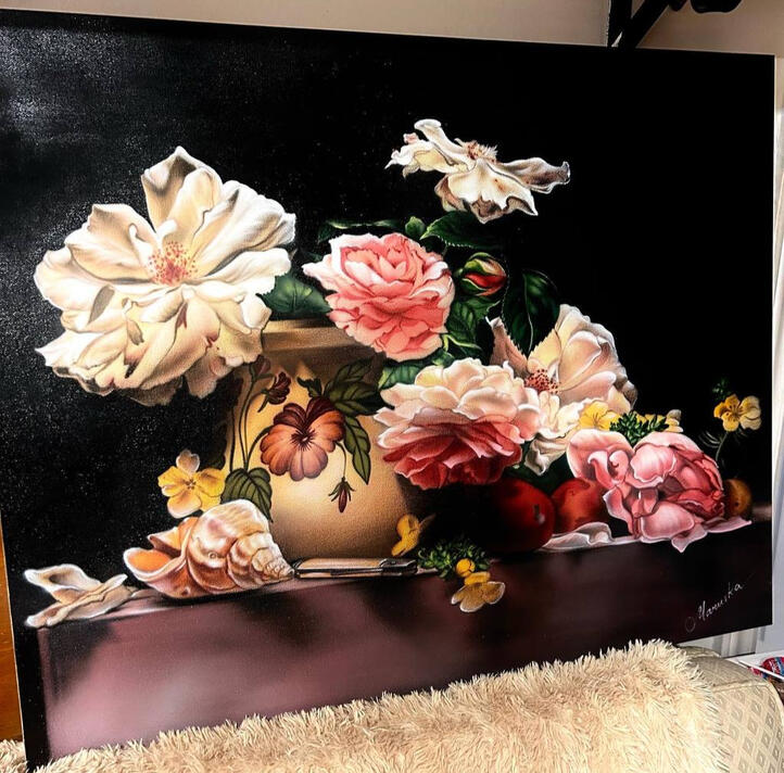 |The Golden Hour Still Life 🏺| Price: $450 Size: 24" x 36" Availability: Available ORDER