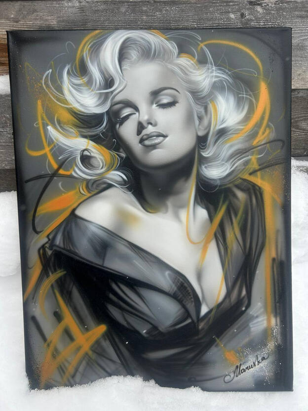 |Marilyn in Monochrome 🎬| Price: $450 Size: 24" x 36" Availability: Available ORDER