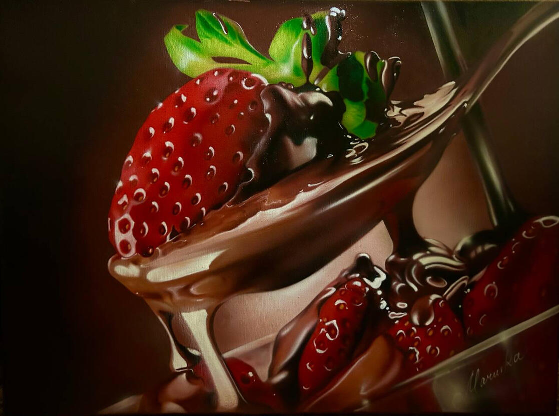 |Forbidden Nectar 🍓| Price: $450 Size: 24" x 36" Availability: Available ORDER