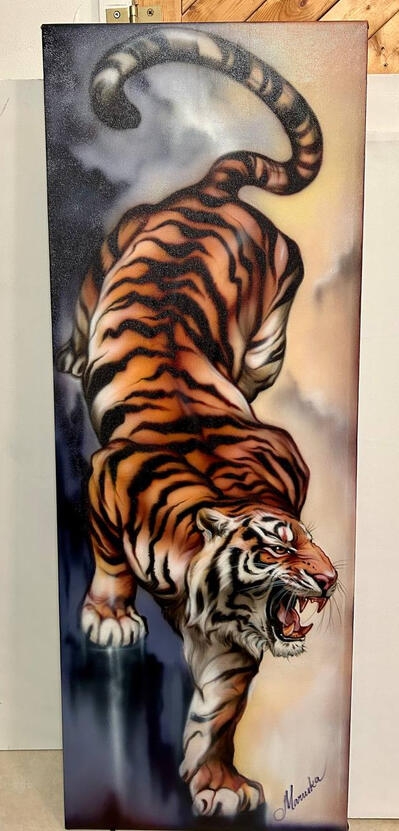 |Vertical Prowl 🐅| Price: $450 Size: 24" x 36" Availability: Available ORDER