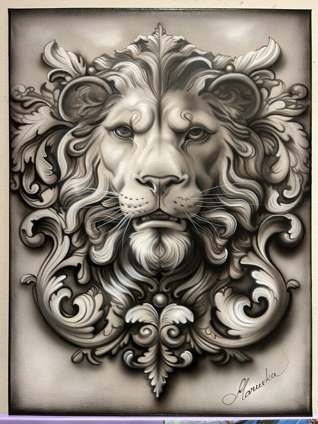 |Stone Guardian 🏛️| Price: $450 Size: 24" x 36" Availability: Available ORDER