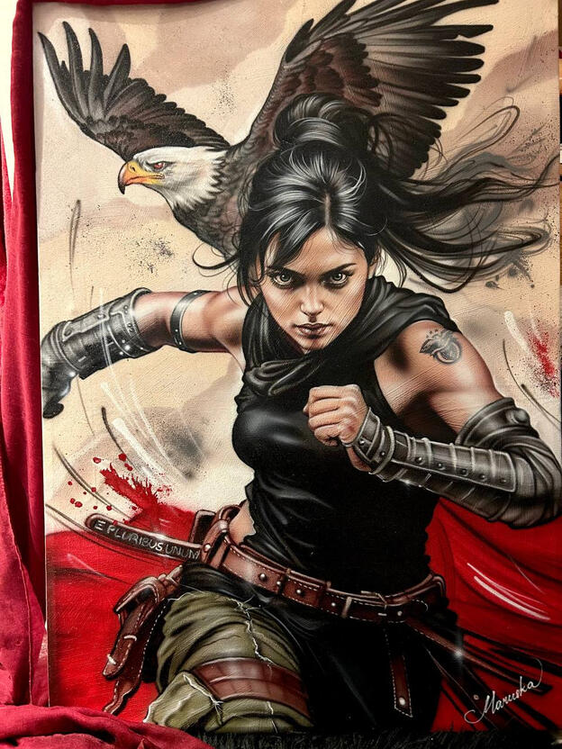 |Eagle Warrior 🦅| Price: $450 Size: 24" x 36" Availability: Available ORDER