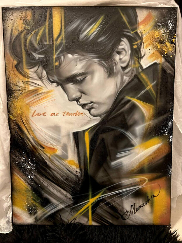 |The King 🎸| Price: $450 Size: 24" x 36" Availability: Available ORDER