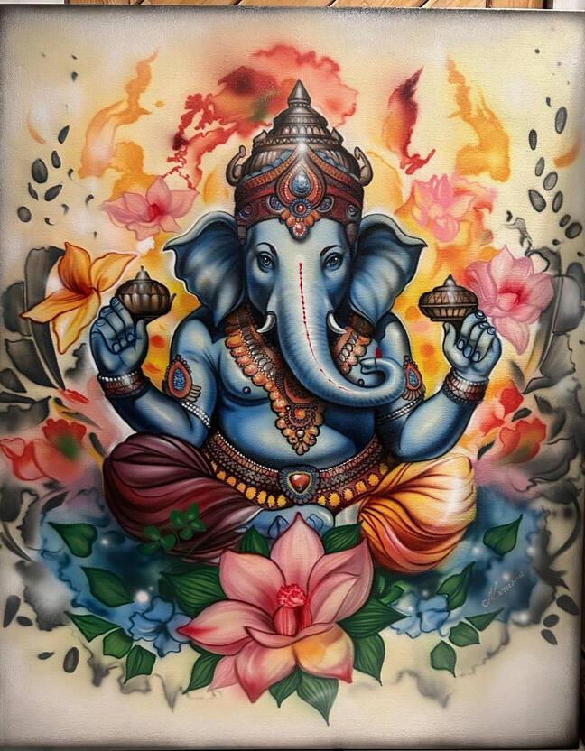 |Ganesha’s Grace 🐘| Price: $450 Size: 24" x 36" Availability: Available ORDER