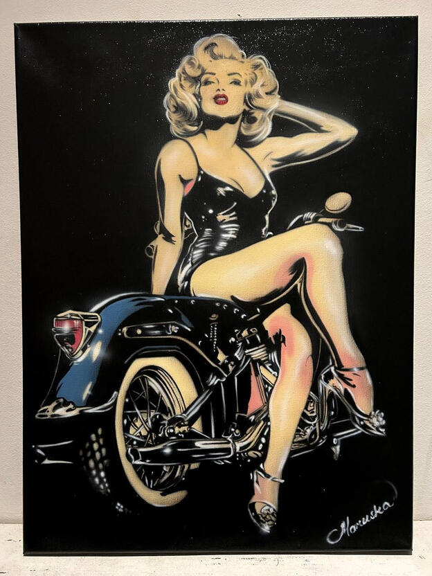 |Road Queen 🏍️| Price: $450 Size: 24" x 36" Availability: Available ORDER