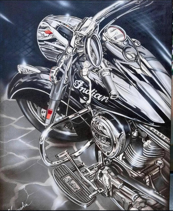 |Chrome Soul 🏍️| Price: $450 Size: 24" x 36" Availability: Available ORDER