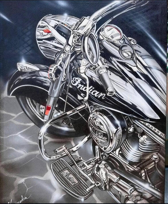 |Chrome Soul 🏍️| Price: $450 Size: 24" x 36" Availability: Available ORDER
