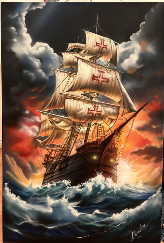 |The Explorer’s Crest 🛡️| Price: $450 Size: 24" x 36" Availability: Available ORDER